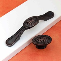 赛诺斯精细雕花拉手,红黑古铜美式锌合金把手,柜门拉手专用型号EN11-1