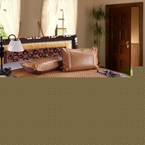 恒源祥折叠存储双人席,双压边枕套设计,针脚包边工艺藤席HLB-14008