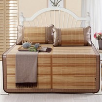 老席匠双面可用竹藤席,可折叠中缝设计凉席,三条固定线相连竹席