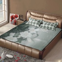 爱斯基摩人水牛皮彩绘软席,1.8米吸汗透气纳凉席,天然防滑牛绒席子