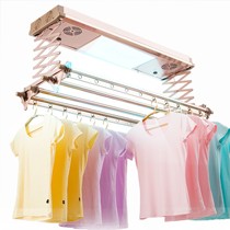 邦禾风干消毒升降晾衣架,电动遥控太空铝晒衣架,901香槟金LED晒衣杆