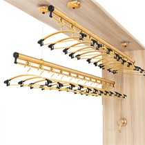 伊智佳室内金属可升降式晾衣架,手摇式铝合金挂衣杆,不锈钢钢丝晒衣架