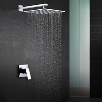 现代时尚方形简易顶喷,鼎菲品牌暗装全铜花洒,型号: 6001A