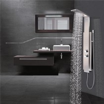 希勒牌双花洒龙头淋浴花洒,XL-03014型不锈钢淋浴屏,恒温核心技术