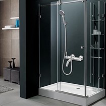 普乐美品牌陶瓷阀芯淋浴手持花洒,304不锈钢双花洒龙头,型号70602