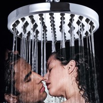 贝乐全铜圆形淋浴顶喷花洒,电镀表面可旋转顶喷淋浴花洒,型号P53