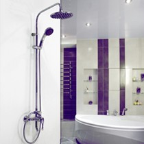 中宇可旋转铜质淋浴花洒,顺畅出水两种组合类型淋浴花洒套装,货号JY04852-A