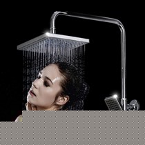 中宇时尚沐浴花洒套装,全铜可旋转方形花洒,可升降顶喷式沐浴器