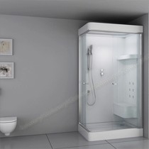 H2oluxury长方形简易移门式淋浴房,炫彩按摩防滑蒸汽整体淋浴房