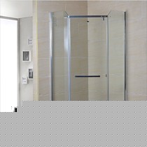 雅立8mm单开门亮银淋浴房,7638型号开放式航空铝合金淋浴房