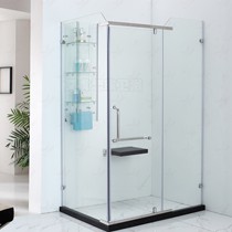 艾戈恋家FZZ31开放式淋浴房,方形钢化玻璃安全防爆,挡水门置物架方便实用