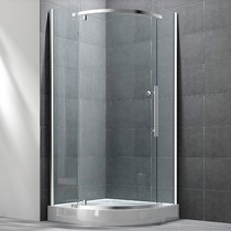 迪玛品牌简易开放式淋浴房,弧形纳米自洁玻璃抗菌防霉,304不锈钢拉手美观大方