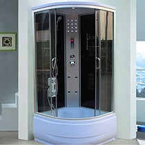 缘绿卫浴品牌多功能移门式淋浴房,弧扇形电脑控制系统淋浴房,型号Q12