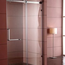 伯爵P054方形开放式洗澡间,钢化玻璃防漏水透气淋浴房,一字型淋浴隔断