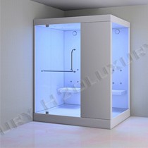 H2oluxury方形智能移门式淋浴房,带座椅蒸汽按摩洗澡间,型号DSR-RT1801