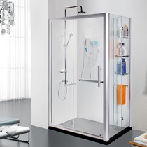 心海伽蓝3c钢化玻璃淋浴房,WX519101长方形设计,移门式简易淋浴间