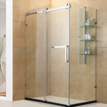 朗司304不锈钢开放式方形淋浴房,WL307钢化玻璃纳米自洁淋浴房