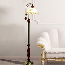 地中海波西米亚灯饰品牌金属客厅落地灯,简约田园山茶花玻璃灯罩灯饰,型号5009-1F