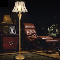 月影凯顿欧式落地灯,鎏金仿古铜灯具,MC175-1F打磨抛光铜灯