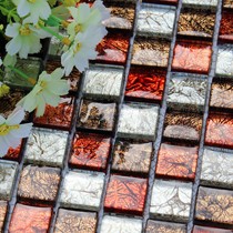 玻瑞特欧式金箔玻璃马赛克,晶莹立体瓷砖拼图,环保电视背景墙贴