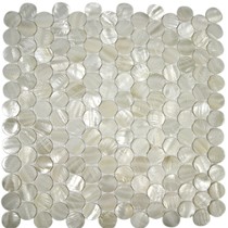 卡诺莎客厅环保建材,欧式纯手工拼接小瓷砖,高品质圆形贝壳马赛克颗粒