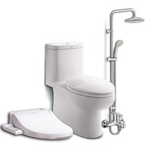 美标智能马桶盖板虹吸式坐便器,连体式pp材质马桶,型号: 2004.12