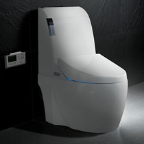 德希顿自动翻盖双喷头冲洗马桶,虹吸式地排马桶,一体智能坐便器