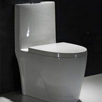 1066-1虹吸式坐便器,连体地排水式抽水马桶,节水抽水坐便器