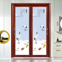 东亚吉祥卫生间铝合金门,玻璃镶嵌推拉门,中式设计复古典雅