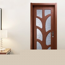 欧派田园隔音复合门,裂纹内嵌玻璃室内门,型号OPM-135