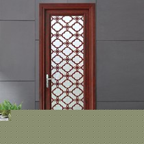 新标镶嵌玻璃室内门,中式铝合金浴室门,L4553型平开式卫生间门