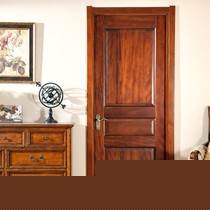 美通非洲桃花芯木门,喷漆平开门式客厅门,美式古典复古门定制