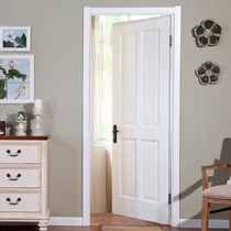 美通可定制实木门,现代简约室内房门,纯白色HDW-6S木门