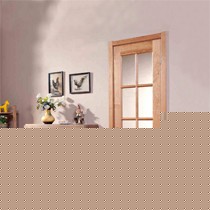 美通现代简约木门,实木室内门内嵌玻璃,型号:HD-1S-6L