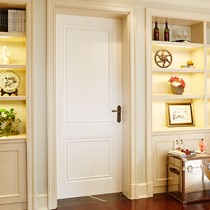 梦天一体线条结构木门,环保喷漆实木平开式室内门,型号: 4F11