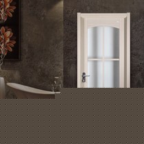 金迪木门实木玻璃门定制,免漆卫生间静音木门,型号: DR10B-013