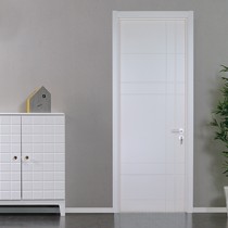 TATA木门白色简约卧室门定制,百搭静音全屋木门,型号: AC-020-J米白