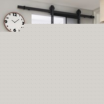 森美居玻璃厨房门,MG02格子谷仓门,简约风黑色定做门