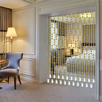洛曼斯田园风玻璃隔断门帘,密穿三宝水晶珠帘,手工串珠多款式门帘