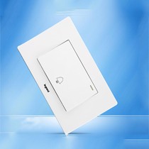 罗格朗尚有线门铃面板,带荧光墙壁电源门铃,型号:86型 门铃开关