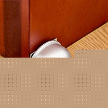 雷鸟雅白色半圆形门吸,免打孔地装隐形门挡,环保塑料强磁力地吸