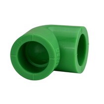 皮尔萨绿色直角水管配件,90度弯头链接水管,进口ppr环保6分管转头