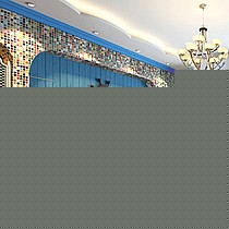 米冠品牌海洋蓝无纺布墙纸,地中海风情壁纸,质感强烈,品质优秀,型号8865