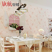 旗航高档环保透气卧室壁纸,田园浪漫碎花风格,健康无味墙贴 型号: 220011