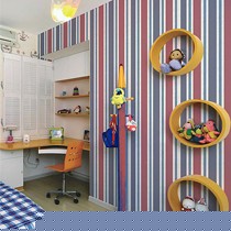 德珏地中海壁纸,儿童卧室无纺布墙纸,英伦帆船条纹墙纸,DJ82