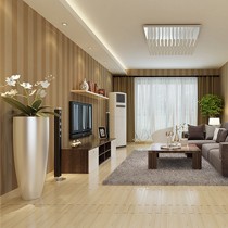 新巢无纺布环保墙纸,现代简约的珠光竖条纹背景墙壁纸,立体压花壁纸