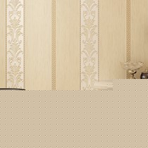洛可可天然无纺布壁纸,立体植绒墙纸,米黄色珠光壁纸型号: LW14KDS