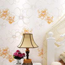 原美卧室时尚壁纸,排湿无纺布牡丹花墙纸,现代风格环保透气壁纸