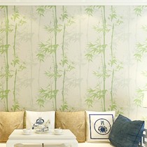 尚纸坊中式典雅墙纸,水墨竹子客厅壁纸,圆网印花无纺布墙纸