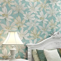 尚纸坊美式田园壁纸,PVC深压纹立体墙纸,21243客厅墙纸亮丽花边